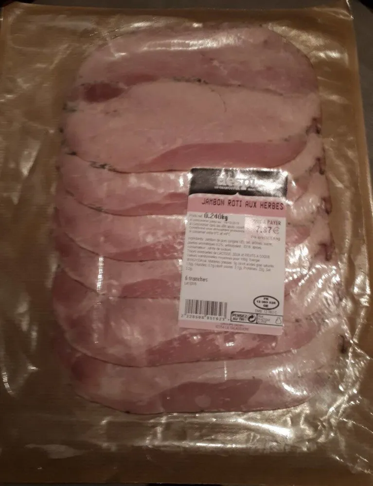 Jambon rôti aux herbes