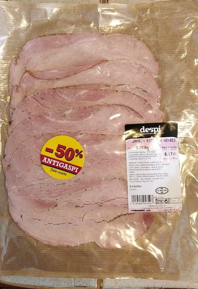 Jambon rôti aux herbes
