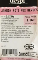 Jambon roti aux herbes