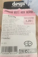 Jambon roti aux herbes