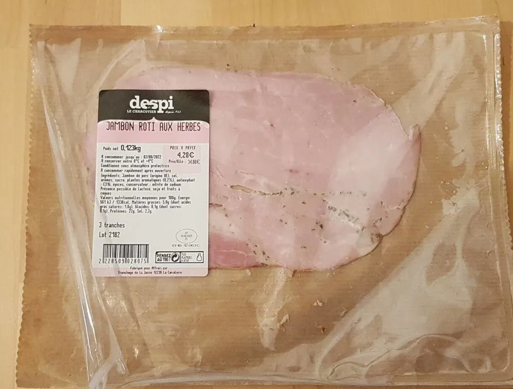 Jambon rôti aux herbes