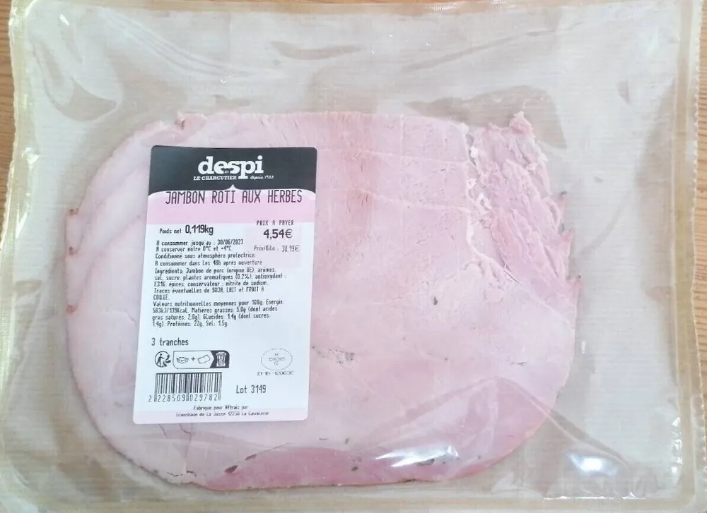 Jambon roti aix herbes