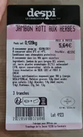 Jambon rôti aux herbes