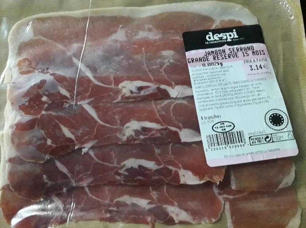 Jambon Serrano grande réserve 15 mois