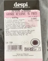 Jambon serrano grande reserve 15 mois