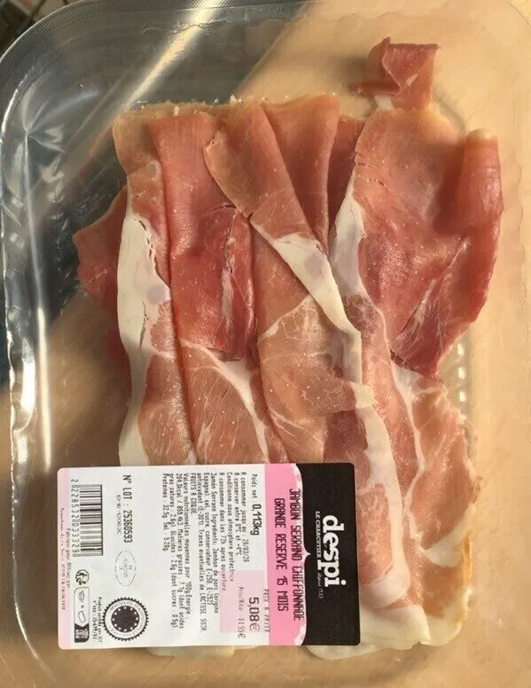 Jambon serrano chiffonnade grande réserve 15 mois