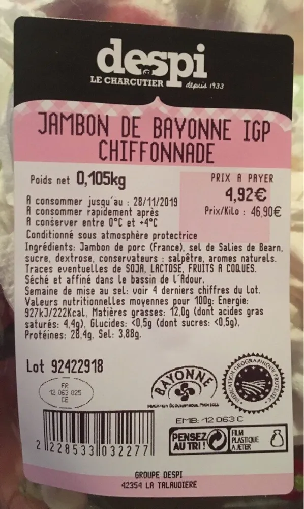 Jambon de bayonne