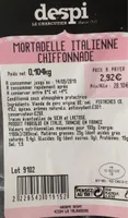 Mortadelle italienne chiffonnade