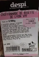 Chiffonnade de rosette de lyon vpn