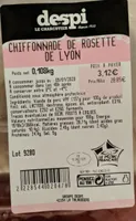 Chiffonnade de Rosette de Lyon