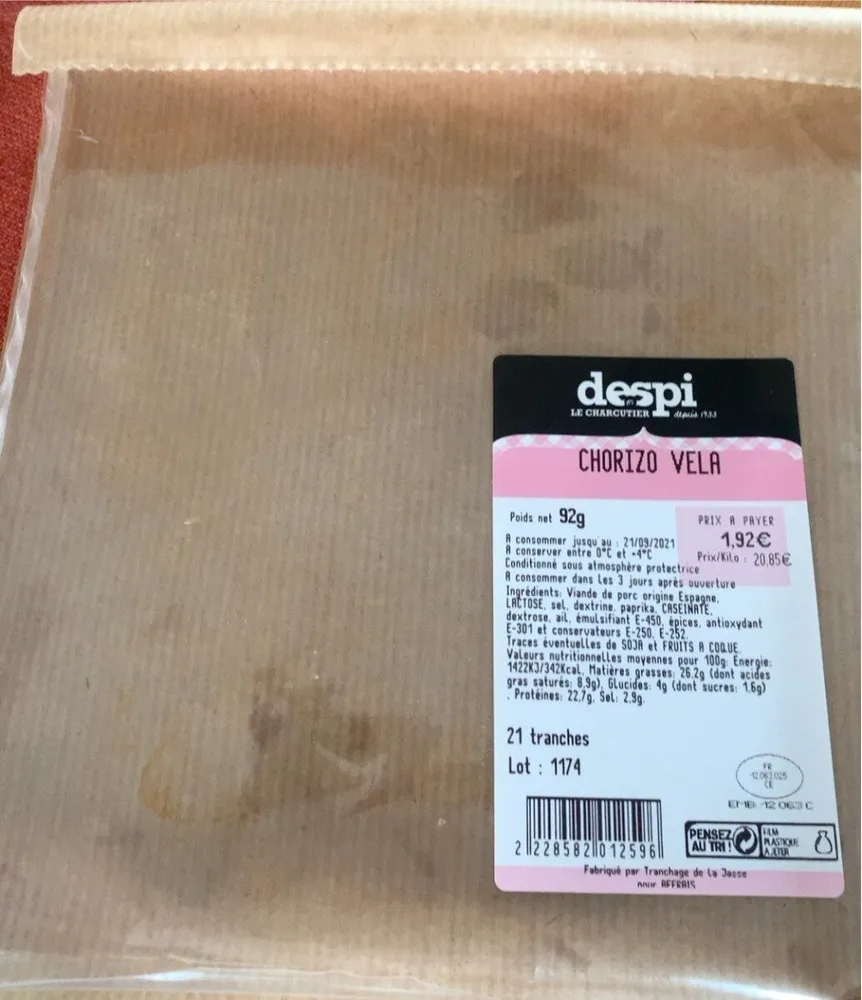 Chorizo Vela