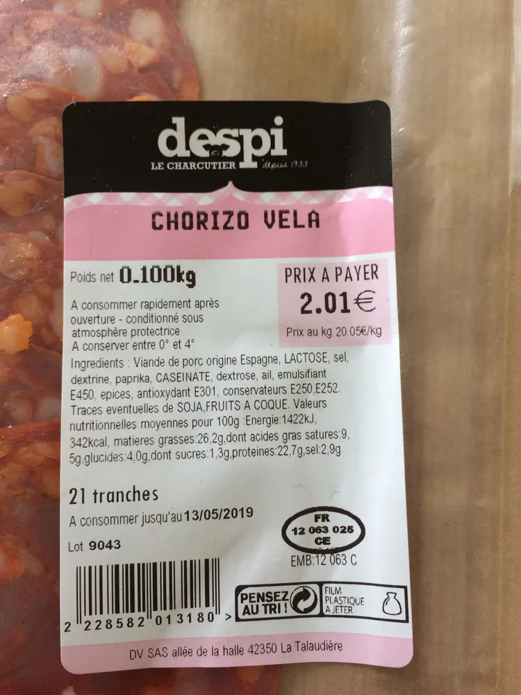 Chorizo Vela