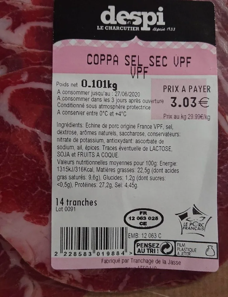 Coppa sel sec vpf