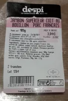 Jambon Supérieur cuit au bouillon porc français