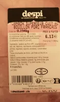 Jambon supérieur cuit au bouillon porc français