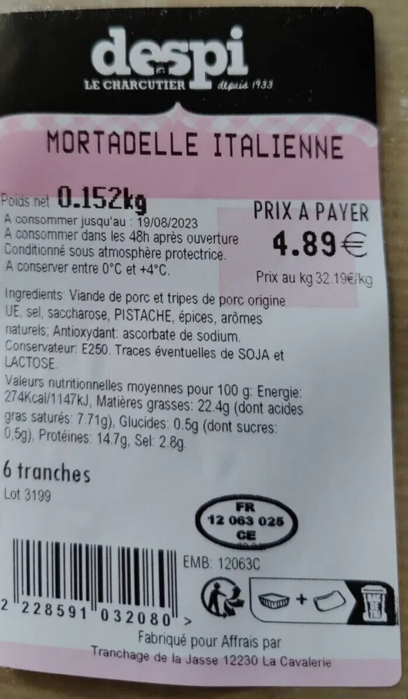 Mortadelle italienne