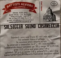 Salsiccia suino casareccia