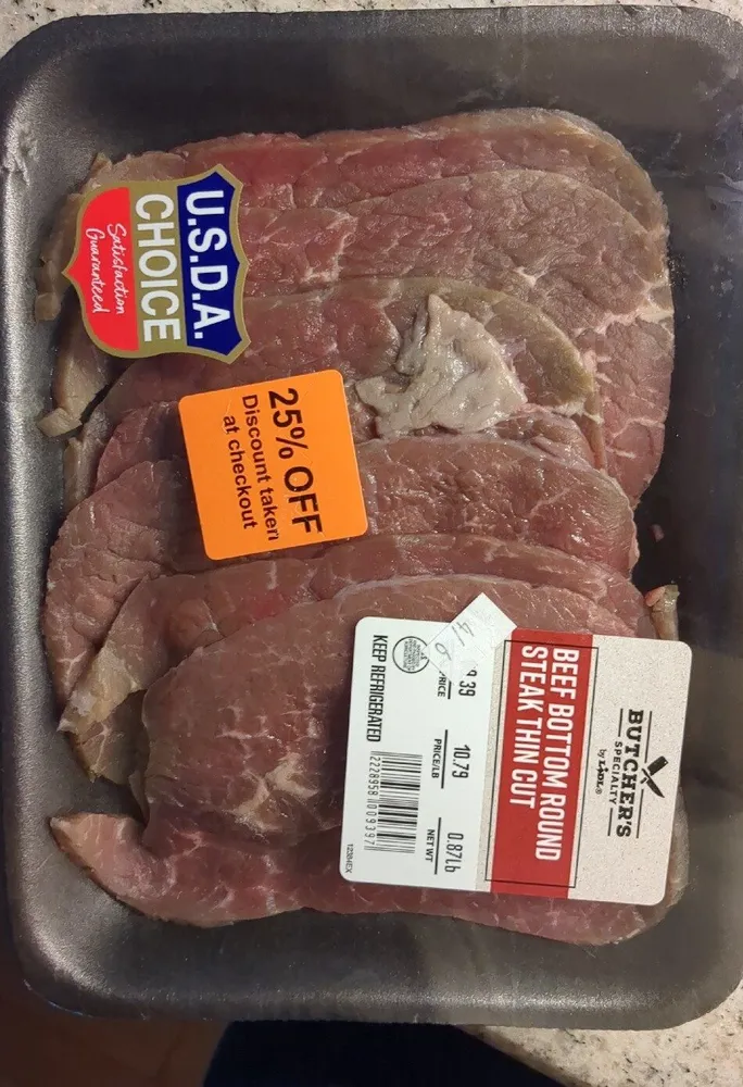 Beef Bottom Round Steak Thin Cut