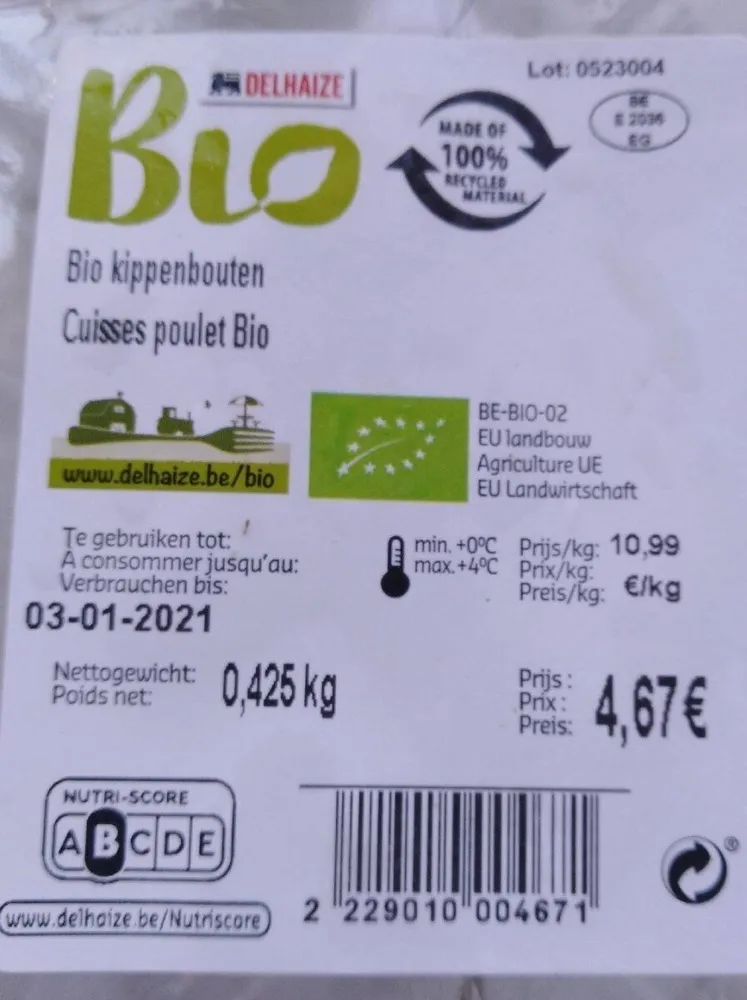 Cuisses poulet bio