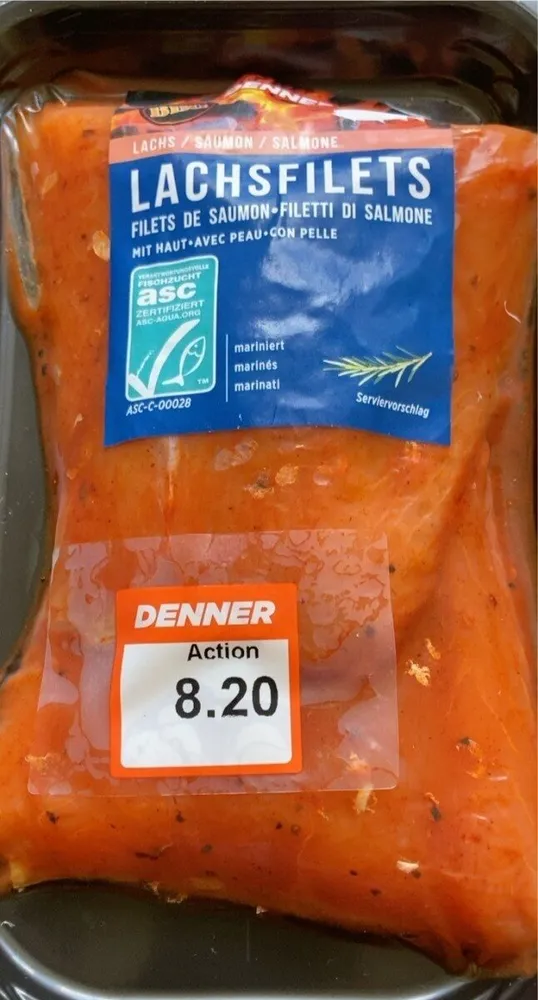 Filet de saumon avec peau