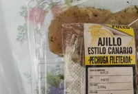 Pechuga fileteada ajillo estilo canario