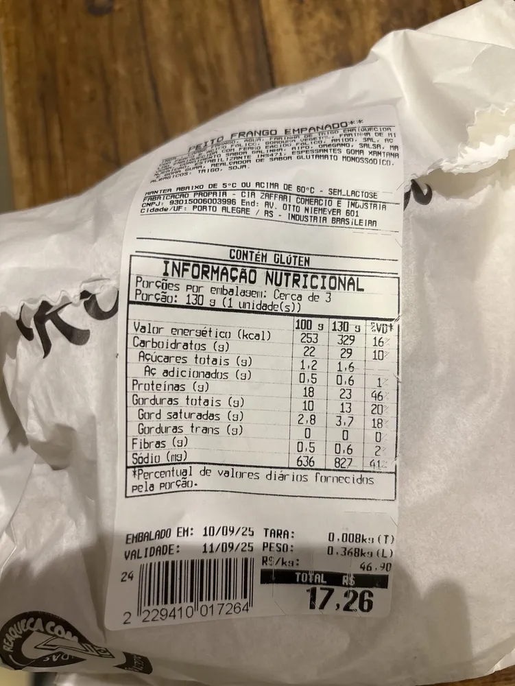 Peito de Frango Empanado