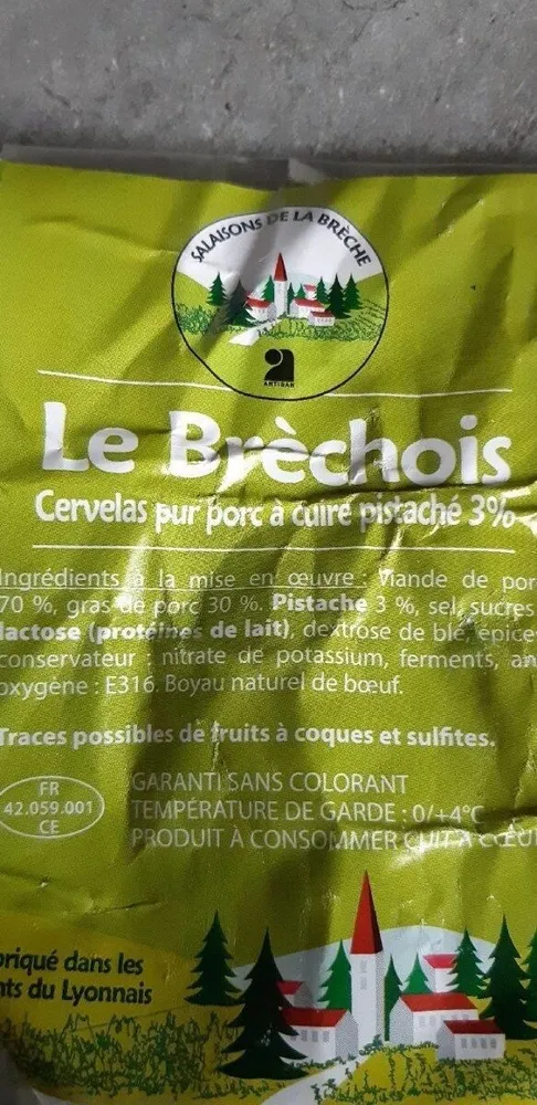 Cervelas pur porc à cuire pistaché