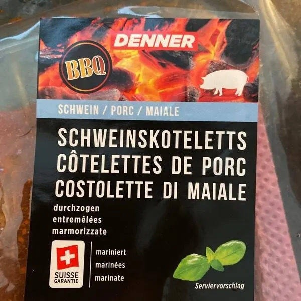 Schweinekoteletts durchzogen