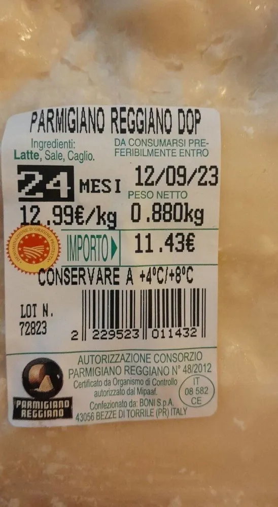 Parmigiano reggiano dop 24 mesi