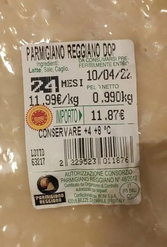 Parmigiano reggiano dop