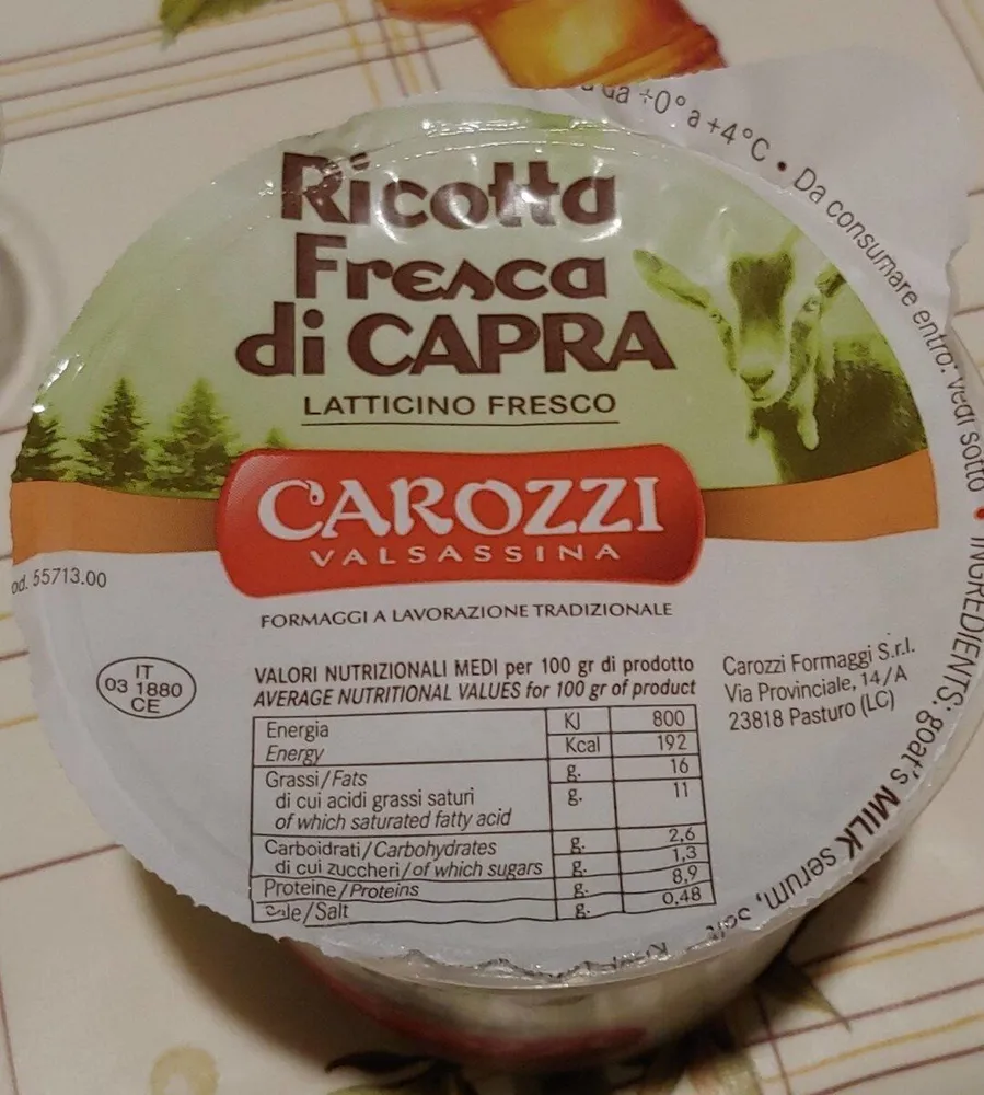 Ricotta fresca di capra