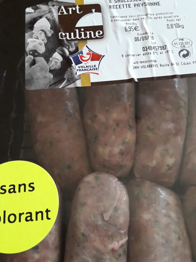 saucisse volaille recette paysanne