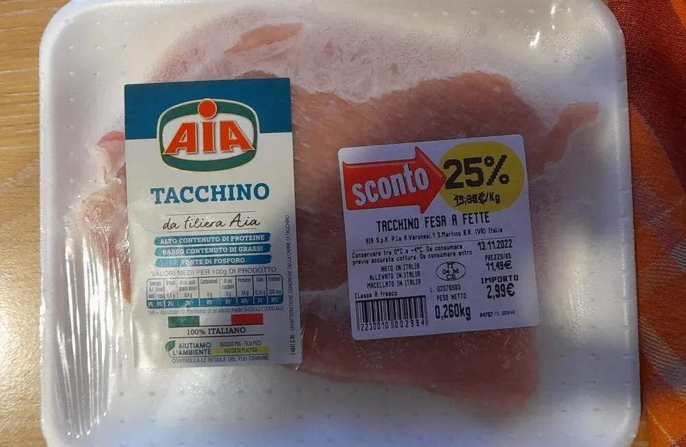 Tacchino fesa a fette
