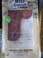Bio Rindersalami geschnitten