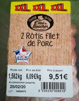 2 Rôtis filet de porc