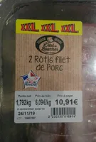 2 rôtis filet de porc