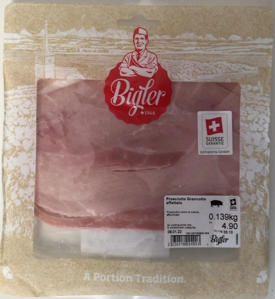 prosciutto grancotto affettato