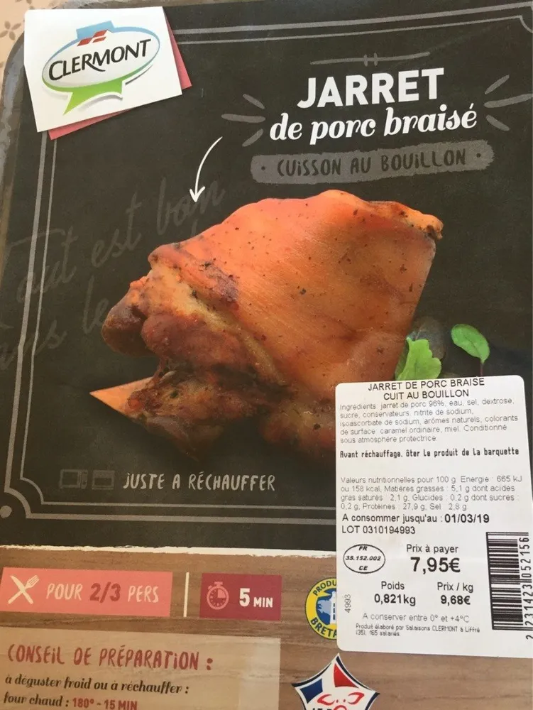 Jarret de porc braise