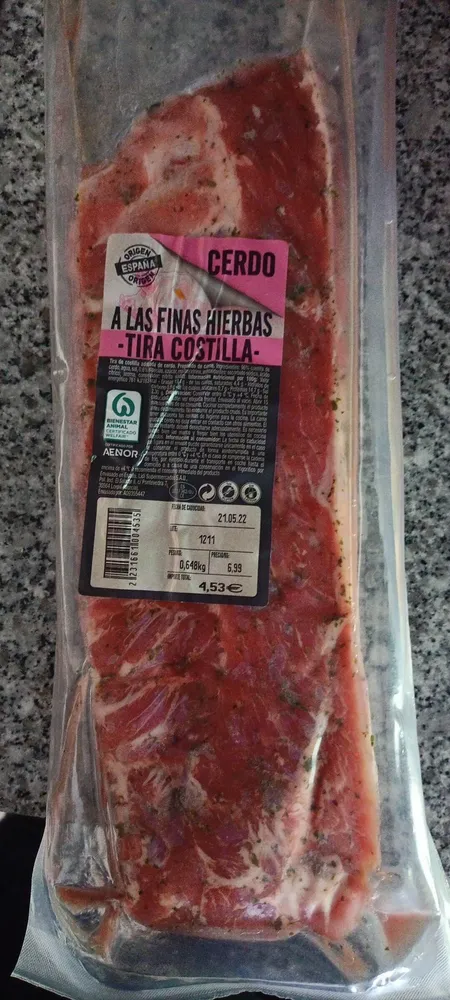 Costillas de cerdo a las finas hierbas