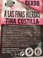 Tiras de costilla a las finas hiervas