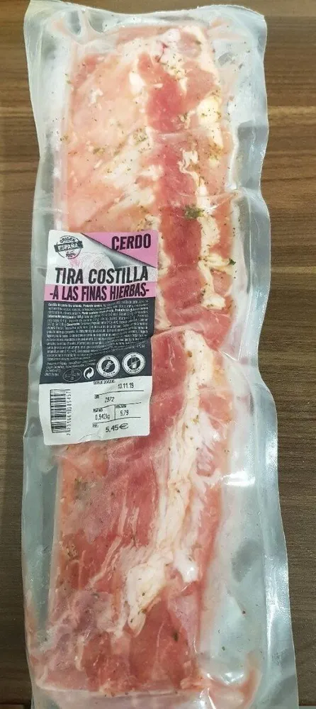 Tira costilla de cerdo a las finas hierbas