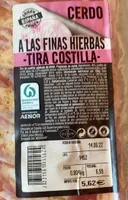 Tira cistilla cerdo a las finas hierbas