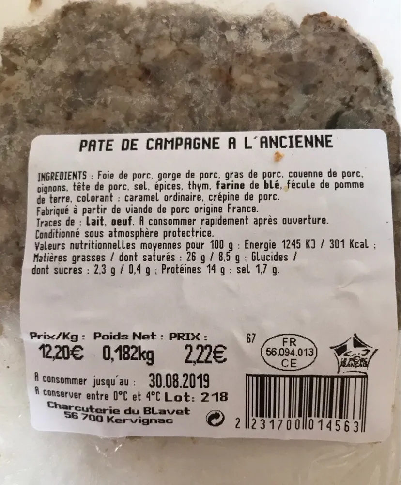Pate de campagne a l'ancienne