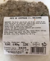 Pate de campagne a l'ancienne