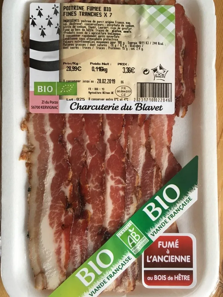 Poitrine fumée bio