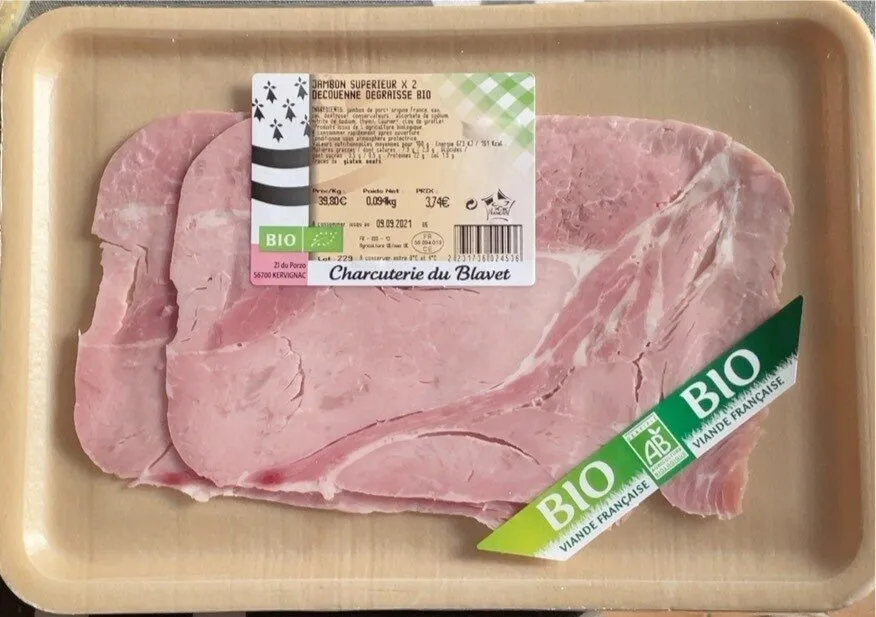 Jambon superieur x2 decouenne degraisse bio