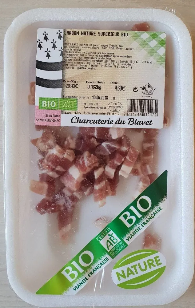 Lardon nature supérieur bio