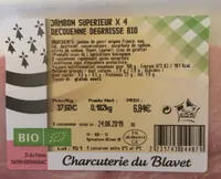 Jambon superieur decouenne degraisse bio