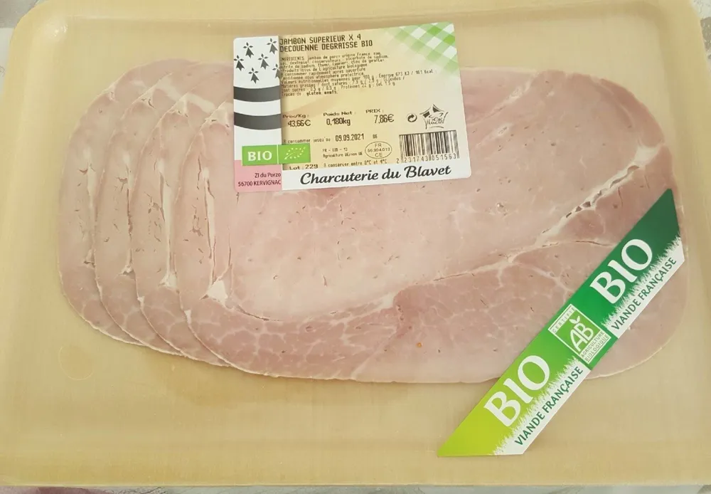 Jambon supérieur découanné dégraissé