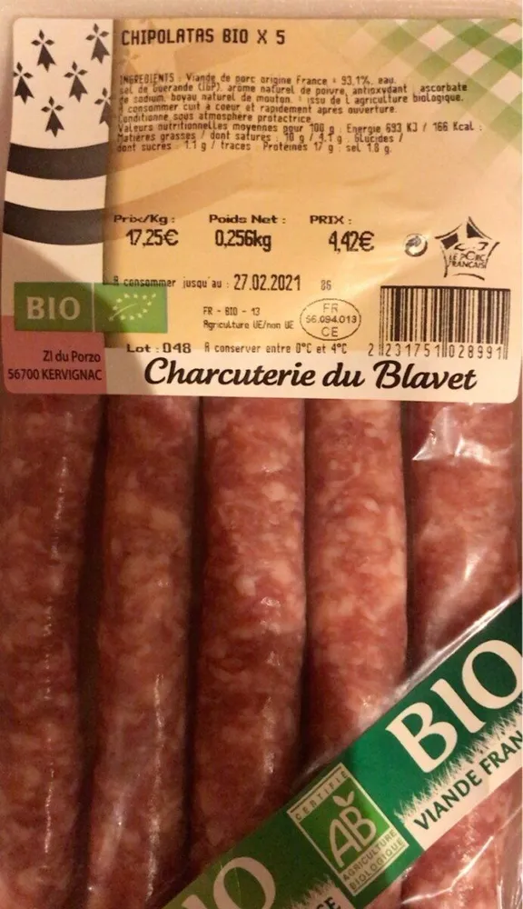 Chipolatas Bio